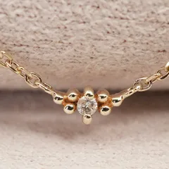 アガット K10 ダイヤモンド ネックレス agete/25-2485