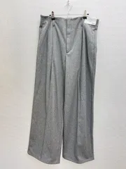 12 GU ジーユー　ブラッシュドジャージワイドパンツ　3XL グレー　レディース　大きいサイズ　秋冬デザイン