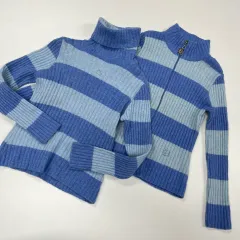 6a 120-130 ラウラビアゾーティ ゴージ ニット ジップアップ セット