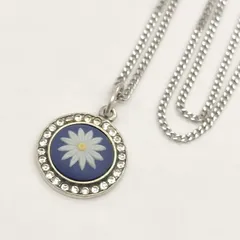 【美品】WEDGWOOD　ウェッジウッド　カメオネックレス　ブルー　シルバー