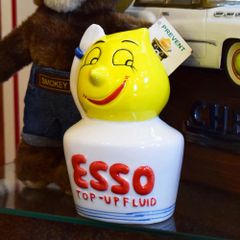 レア！ 50’s ENCO ESSO オイルドロップ ビンテージ 貯金箱 赤色★ レア！ 50's ENCO ESSO オイルドロップ ビンテージ 貯金箱 赤色