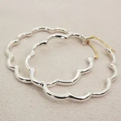 アトリエカオル ミモザ フープ ピアス シルバー×K18 コンビ/25-2284