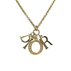 ディオール　Dior　CDチャーム　ラインストーン付き　ブランド小物　ネックレス　レディース