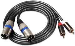 Nicheez XLR/RCA 変換 ケーブル キャノン 赤白 (1.5m/オス)