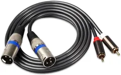 Nicheez XLR/RCA 変換 ケーブル キャノン 赤白 (1.5m/オス)