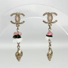 CHANEL / ココマーク ドロップピアス ストーン ゴールド A17C - メルカリ
