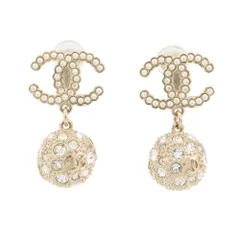 シャネル イヤリング ココマーク ラインストーン フェイクパール B21 K CHANEL アクセサリー