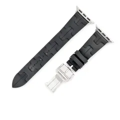 エルメス HERMES 腕時計パーツ 純正 アップルウォッチ 32mm用 キリム シンプルトゥール ラバー ステンレススチール ブラック ラバー ベルト 20ｍｍ バックル付き 金具付き 【中古】のサムネイル
