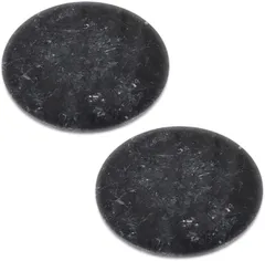 HIRAISM コースター おしゃれ 大理石 プレート 北欧風 直径10cm 2枚セット (ブラック,  直径10cm)