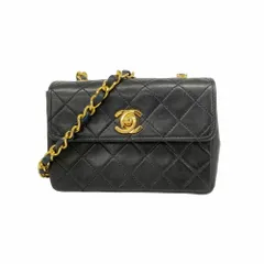 シャネル(Chanel) シャネル ショルダーバッグ ミニマトラッセ チェーンショルダー ラムスキン ブラック レディース P1999486