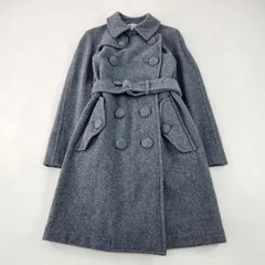 美品　コムデギャルソンコムデギャルソン　ロングコート　ツイード　ダブル　ベルト付き　SS　グレーのサムネイル