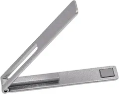 e-na.e-na スマホスタンド iphone 携帯 縦置き 横置き携帯 対応 0-90°角度調節可能 シンプル スリム 小型 軽量 スマートフォン キックスタンド メタル 驚きの薄さ 0.7mm 超薄型 金属 製 ステルス 貼り付け (グレー)