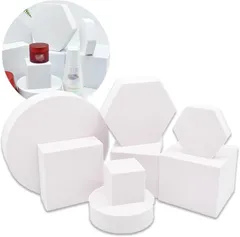 Nicheez 撮影小道具 オブジェ 立方体 円柱 台座 商品 物撮り 写真映え セット 8種