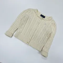 24m 90 ラルフローレン Polo Kids アイボリー カーディガン