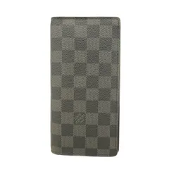 【6ab0278-k】ルイヴィトン 長財布 ダミエ・グラフィット ポルトフォイユブラザ N62665  グレー ブラック【中古】メンズ