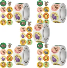 e-na.e-na ごほうびシール 2500枚 ご褒美シール 丸 可愛い 合格シール 出席シール (ランダム)