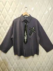 ネクタイ付きシャツ★パープル