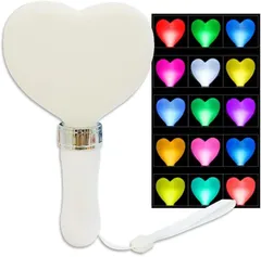 Nicheez ペンライト ハート型 15色 光る スティック ライブ コンサート 推し活 イベント ギフト カラー チェンジ