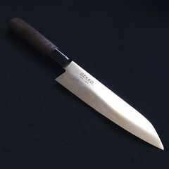 青紙1号 黒打 万能包丁 165㎜ G9387 ベリ柄 月光作 手作り 1点物