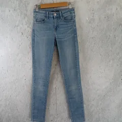 UNIQLO ユニクロ ストレートスリムジーンズ レディース 女性用 パンツ デニム 青 ブルー 22サイズ 〇□