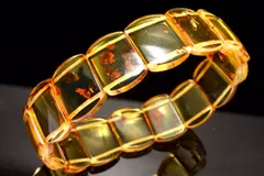 【１点物】バルト海産 琥珀アンバー　12-13x16-16.5mm　バングル パワーストーン 天然石 _MC3594