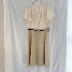 新品 タグ付きUNTITLED 48 半袖ワンピース ホワイト ベージュ - メルカリ