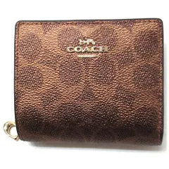 【新品 未使用】コーチ 財布 COACH アウトレット スナップ ウォレット シグネチャー キャンバス 二つ折り財布 CCL96 IMYGQ
