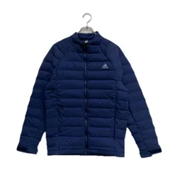 中古 メンズ アディダスゴルフ adidas GOLF ダウンジャケット S 紺 ネイビー ダブルジップ 防寒 軽量