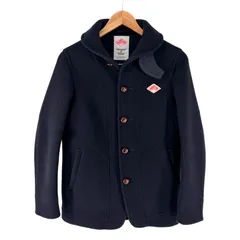 DANTON ウールコートミディアム丈 サイズ36 M相当 ネイビー レディース 古着 アウター