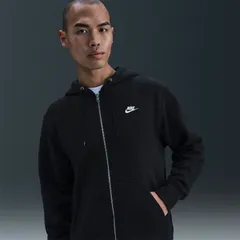 ナイキ 裏起毛 スウェットパーカー メンズ NIKE クラブ フルジップ フリース パーカー 長袖 裏フリース  あたたかい スエット 黒パーカー スポーツウェア 男性 スウェットシャツ  ワンポイント  nike  メンズウエア/FN3862-010