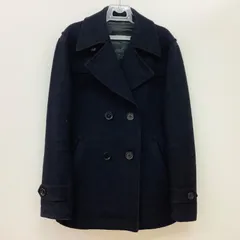 バーバリーブラックレーベル　ピーコート　シャドーチェック　ジャガード　ロゴ刻印釦 バーバリーブラックレーベル BURBERRY BLACK LABEL ピーコート