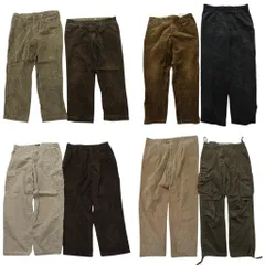 古着卸 まとめ売り コーデュロイ パンツ 8枚セット (メンズ 36 /38 /42 ) バーバリー カーゴパンツ ダブル仕様 中古 古着 ND2839