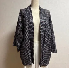 き59 ○ 羽織 アンティーク　ピンク×黒 レトロ