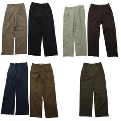 古着卸 まとめ売り スラックス パンツ 7枚セット (メンズ 32 /33 ) チャップス ツータック ワイド ダブル仕様 中古 古着 ND2916