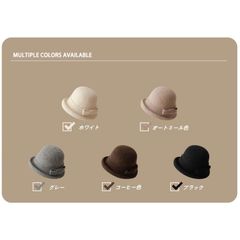 バラ色の帽子 ボビンHat 黒リボン ラフィア ストローハット 日本製