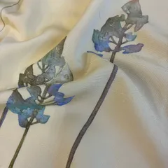 付下げ 一つ紋 裄65 流水の地紋 上品な染め 正絹 着物 MK-2849