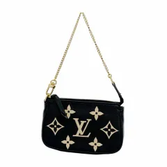 ルイ・ヴィトン(Louis Vuitton) ルイ・ヴィトン バッグ・ポーチ モノグラム・アンプラント バイカラー ミニポシェットアクセソワール M80732 ブラック ベージュレディース P2025333