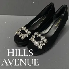 HILLS AVENUE ヒルズアヴェニュー【22.0】パンプス バックル スエード ウェーブ レディースファッション　レディースパンプス