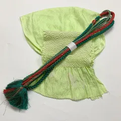 ［6537］帯締め 帯揚げ セット 青海波文様 絞り 金糸 正絹 着物 帯絞め