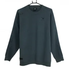 【超美品】オークリー セーター ダークグリーン 背面ビッグスカル 袖一部モールニット  メンズ L ゴルフウェア 2024年モデル Oakley