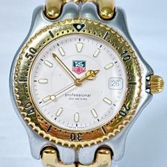 1*@様 TAGHEUER HEUER ゴールド シルバー 腕時計 稼働品 中古・古着通販】TAG HEUER (タグホイヤー) プロフェッショナル