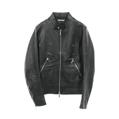 ディオール・オム DIOR HOMME ライダースジャケット Bee ロゴ レザーブルゾン レザー レザージャケット メンズ Used Aのサムネイル