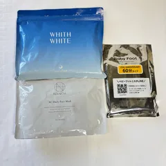パックセット: WHITH WHITE フィスホワイト 夜用 フェイスマスク / NANOA ナノア SCデイリーフェイスマスク / Liberta! リベルタ Baby Foot 60分タイプ フットパック 足用角質柔軟パック