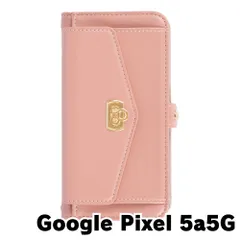 【新品未使用】Google Pixel 5a 5G ストラップ付き 手帳型スマホ ケース ショルダー (カバー色ピンクベージュ) カード収納 鏡付き ミラー 可愛い カバー おしゃれ 韓国 myones-case026-pixel5a5g-pkbe