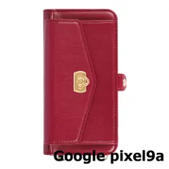 【新品未使用】Google pixel9a ピクセル9a ストラップ付き 手帳型スマホ ケース ショルダー (カバー色ボルドー) カード収納 鏡付き ミラー 可愛い カバー おしゃれ 韓国 myones-case026-pixel9a-bord