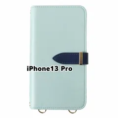 【新品未使用】 iPhone13 Pro アイフォン13プロ ストラップ付き 手帳型スマホ ケース ショルダー (カバー色ミント) カード収納 鏡付き ミラー 可愛い カバー おしゃれ 韓国 myones-case027-iphone13pro-mi