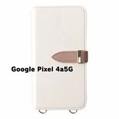 【新品未使用】 Google pixel 4a 5G ストラップ付き 手帳型スマホ ケース ショルダー (カバー色ホワイト) カード収納 鏡付き ミラー 可愛い カバー おしゃれ 韓国 myones-case027-pixel4a5g-wh