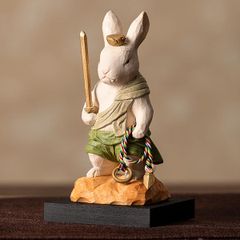 浅草助六　白兎On猪　めでた置物 浅草助六 白兎On猪 めでた置物 - メルカリ
