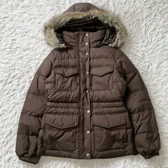 状態良 UNIQLO ダウンジャケット Y2K ダウンコート ブラウン アウター 古着 M 1751