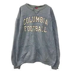 メキシコ製 Champion プリントスウェット トレーナー XXL ブルー ホワイト チャンピオン プルオーバー ビッグプリント 秋物 a801-5194